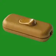 Gold 3 Core In line Lighting Lamp Rocker On Off Switch, 110 to 250V, 2A