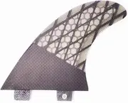Lekezong Surfboard Thruster Fins Set,Fiberglass Honeycomb Carbon Fibre Smoked Grey,Reinforced G5 Surf Fin, 3 Fins Tri-fins for FCS Surf Boards, Surfing Longboard, Shortboard