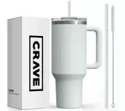 40oz Tumbler With Handle And Straw l Insulated Stainless Steel Double Wall