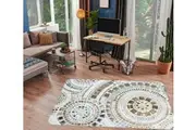 3D Block Circle Pattern 33025 Non Slip Rug Mat