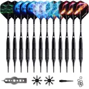 WIN.MAX Darts Plastic Tip - Soft Tip Darts Set - 12 Pcs 18 Gram with 100 Extr...