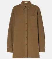[The Row] The Row Idro cotton corduroy shirt AU 14 green