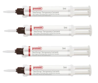 Dental NexTemp Temporary Resin Cement OPAQUE 5ml Automix Syringe Premier + 5Tips