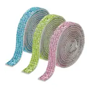3Roll 3 Yards 8mm Diamond Ribbon Light Blue,Light Green,Light Pink