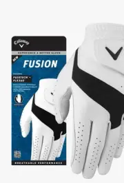 Callaway Men’ Left Fusion Golf Glove White/Charcoal - FLX360