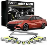 10Pcs Car LED Interior Light Trunk Bulb Kit, For Hyundai Elantra MK6 VI 6 2023 2022 2021 2020 2019 2018 2017 2016