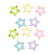 10 Pcs Bracelets Making Material Halloween Luminous Hand-Painted Star Bead