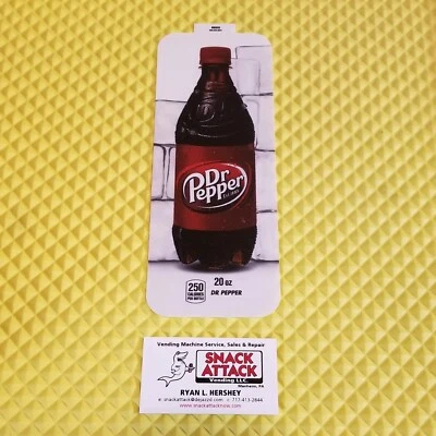 ROYAL VENDORS 660 SODA VENDING MACHINE "DR. PEPPER" 20oz BOTTLE VEND LABEL