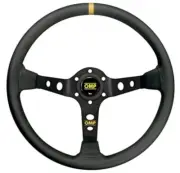 OMP Racing Dished Steering Wheel Corsica 330/Black In Suede Leather With Anodize