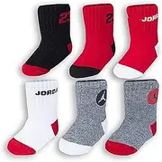 [Nike] 6-Pack Jordan Socks in Red/Grey 12-24 Months