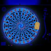 Zen Meditation Turntable Slipmat GLOW BLACKLIGHT 12 inch