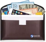 Fireproof Money Bag Reusable Safe Money Jewelry Important Document Bag