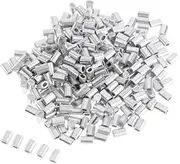 100Pcs Fishing Line Tube Sleeves Oval Crimps Fishing Wire Leader Tube Connectors