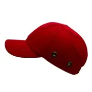 6 Packs - Lucent Path Red Baseball Bump Cap - Safety Hard Hat Protection Caps