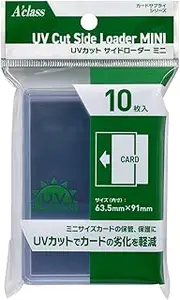 A'class UV Protection Side Loader Mini Card Case - 10 Pack PVC Plastic - Modern Clear