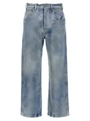 [Maison Margiela] Maison Margiela-Buckle Jeans Celeste-Donna 24 Light Blue