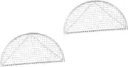 MERRYHAPY 2 Pcs Fry Mesh Strainer for Tempura Thickened Mesh Restaurant Cooking Tool Easy to Filter Oil Silver Japanese Design