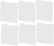 HOUDERCO 6pcs Record Divider Record Shelf Dividers Pp White