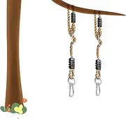 Hammock Straps, Tree Swing Rope, Hammock Chair Hanging Rope Kit Stainless Steel Carabiner Snap Hook Holds to 1000lbs, for Outdoor Playground Swings Hammock Yoga Boxing, 6 ft, 2 Pack
