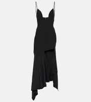 [Mugler] Mugler Paneled midi dress AU 14 black