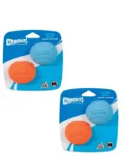 Chuckit! Dog Fetch Toy FETCH BALL Durable Rubber Fits Launcher MEDIUM 4 Balls