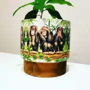 Stylish Handmade Decorated Ceramic Planter and Pot