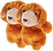NAMOARLY 2Pcs Cute Plush Dog Hand Puppets for Interactive Role Play Stuffed Animal Puppets for Imaginative Play and Learning Activities