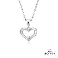 在飛比找PChome24h購物優惠-SOPHIA 蘇菲亞珠寶 - 怦然心動 9K白金 鑽石項鍊