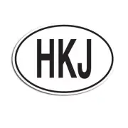 HKJ Jordan Country Code Oval Sticker