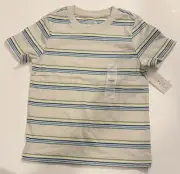Wonder Nation Boys Gray & Blue Striped T-Shirt 5T.
