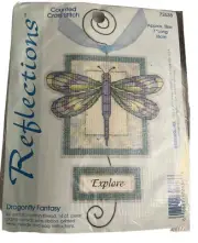 Vtg 1999 Dimensions Reflections DRAGONFLY FANTASY Counted Cross Stitch Kit 72638
