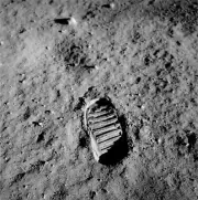 APOLLO 11 BOOT PRINT MOON SPACE GLOSSY POSTER PICTURE PHOTO PRINT BANNER 8552