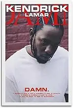Guangless Kendrick Lamar Damn Music Album Poster Canvas Painting Wall Art Picture Home Decor Print For Bedroom Living Room Dorm Study Bar Office 12x18inch(30x45cm)