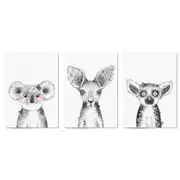 Set of Blushing Australian Animals Nursery Wall Art