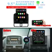For 2002-06 Honda CR-V Carplay Head Unit Stereo GPS Navi Wifi 9.5" Android 10.1 (for: Honda)