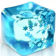 Brand New Stress Balls Ice Cube with Snow Pieces Inside