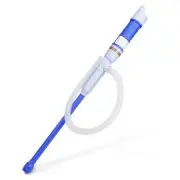 blue Electric Automatic Fuel Fluid Water Pump Manual Siphon Pump Battery Powered