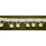 Pom Pom Fringe Trim 1/2" Ball Top Quality 6 Yards