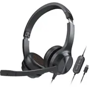 Creative Chat USB Headset Headphones Wired Noise Cancelling Black - Black | Ear-Pad (On the Ear) | Chat