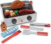 Melissa & Doug 19269 Rotisserie & Grill Barbecue Set | Pretend Play | Wooden Food | 3+ | Boy or Girl