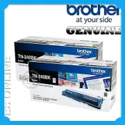 2x Brother TN240BK Genuine BLACK Toner for MFC9325CW/MFC9125CN/HL3075CW/HL3045CN