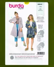Women's Jacket & Coat Sewing Pattern Length Variations (Sizes 18-28) Burda 6213