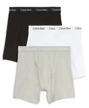 Calvin Klein Men's 3-Pack Cotton Stretch Boxer Briefs L130209 Size Small