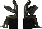 2Pcs Bookends for Readers Decorative Desk Accessories for Home Office