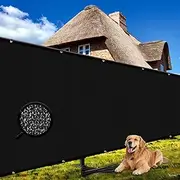 Shade&Beyond 4' X 50' Customized Size Privacy Screen Fence 170 GSM Fencing Mesh Shade Net Cover for Wall Garden Yard Backyard Indoor Outdoor Home Decoration, Black