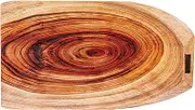 Orana Cross-Cut Large 55x31cm 3-Directional Cut Design Single-Piece Australian Hand Made Camphor Laurel Wood Chopping Cutting Board (Cross Cut L)