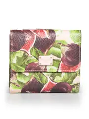 Fig Print Leather Wallet