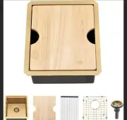 Bar Sink Undermount, 12 x 15 inch 16G Small Kitchen Wet Bar Sink for Outdoor RV