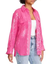 STEVE MADDEN Symone Sequined Shacket 5D 2856
