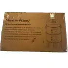Master Cook Charcoal Smoker 2-Layer Heat Thermometer Rust Resistant Steel Black